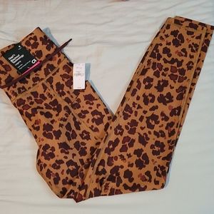 Gap Lepord leggings with pockets and drawstring